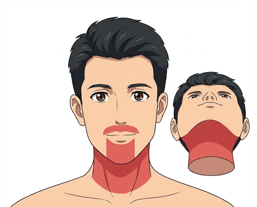 ヒゲ脱毛４部位画像